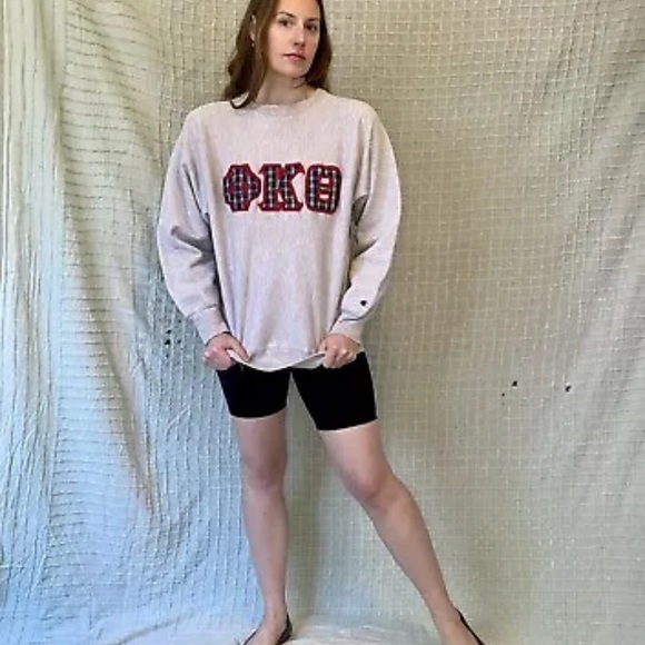 Vtg 90s Champion Reverse Weave Phi Kappa Theta Sorority Fraternity Sweatshirt L - Picture 7 of 15
